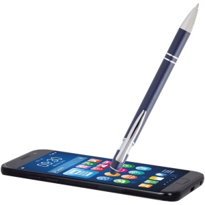Stylo bille Kish avec finition argentée (encre bleue) 15