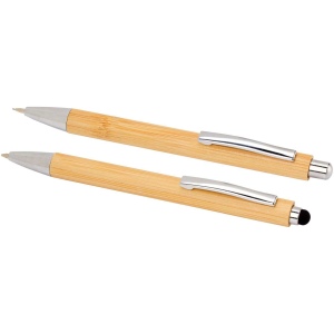 Set stylo bille et porte-mine Oblys en bambou (encre noire) 5