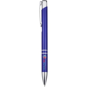 Stylo bille en aluminium recyclé Moneta (encre bleue) 28