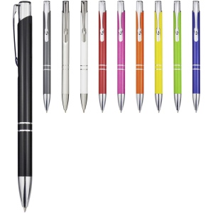 Stylo bille en aluminium recyclé Moneta (encre bleue) 53