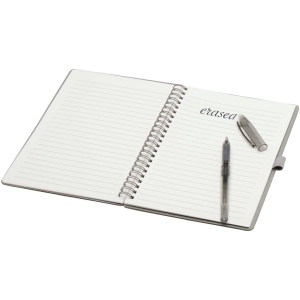 Carnet A5 à couverture souple réutilisable et parure de stylos Slate (encre noire) 21