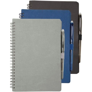 Carnet A5 à couverture souple réutilisable et parure de stylos Slate (encre noire) 23