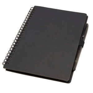Carnet A5 à couverture souple réutilisable et parure de stylos Slate (encre noire) 2
