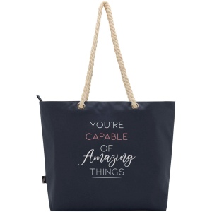 Sac shopping Panama recyclé GRS isotherme de plage avec poignées en cordelette 23L 16