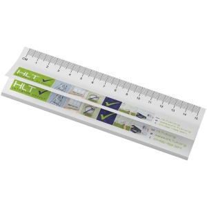 Notes autocollantes recyclées Sticky-Mate® avec règle imprimée 15 cms 2