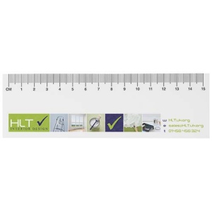 Notes autocollantes recyclées Sticky-Mate® avec règle imprimée 15 cms