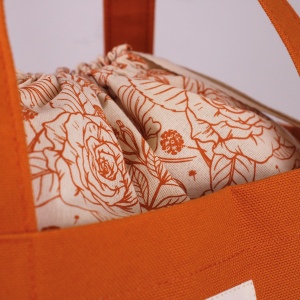Sac soufflet de fond avec cordons 21