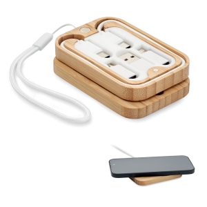 Chargeur sans fil 15W bambou - CHARGOO 2