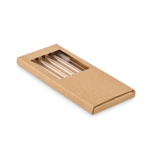 4 pailles verre réutilisables - GLAW 3