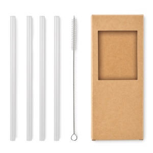 4 pailles verre réutilisables - GLAW 2