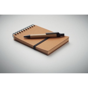 Cahier recyclé et stylo à bille - NOTIE 17