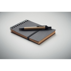 Cahier recyclé et stylo à bille - NOTIE 19