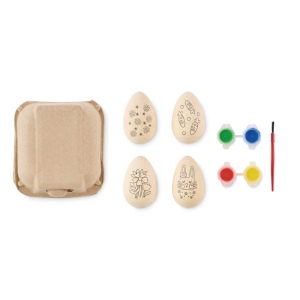 Set de peinture d'oeufs en bois - EISET 3