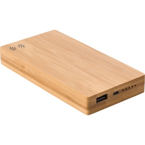 Power bank en bambou, 6 000mAh Walter 3