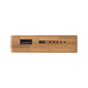 Power bank en bambou, 6 000mAh Walter