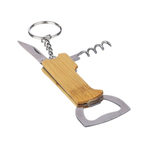 Porte-clés décapsuleur en bambou Stuart 5