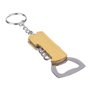 Porte-clés décapsuleur en bambou Stuart 9
