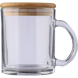 Mug en verre recyclé et bambou de 300 ml Ashley 2