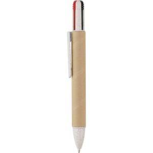 Stylo à bille 4 mines en carton recyclé Deborah 8