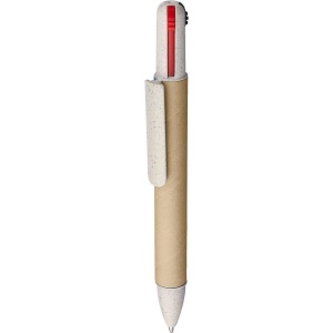 Stylo à bille 4 mines en carton recyclé Deborah 9