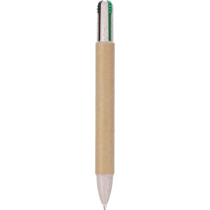 Stylo à bille 4 mines en carton recyclé Deborah