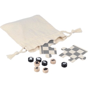 Jeu d'échecs et de dames en bois Hank 7