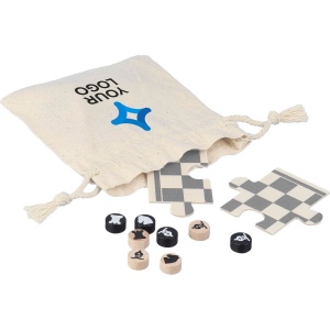 Jeu d'échecs et de dames en bois Hank 8