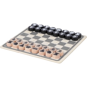Jeu d'échecs et de dames en bois Hank 9