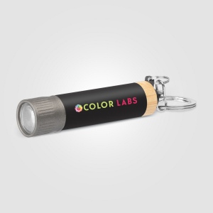 Lampe de poche porte-clés Reborn en aluminium recyclé (+Laser)