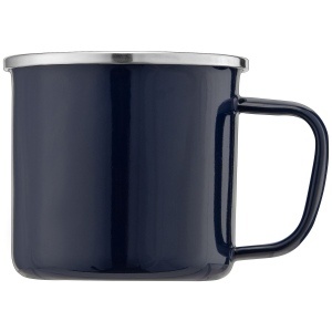 Wyoming - 385 ml Mug de camping émaillé avec bord en acier inoxydable (+Sérigraphie) 6