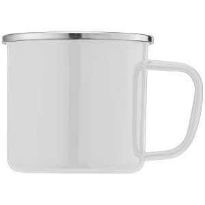 Wyoming - 385 ml Mug de camping émaillé avec bord en acier inoxydable (+Sérigraphie) 7