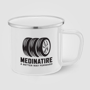 Wyoming - 385 ml Mug de camping émaillé avec bord en acier inoxydable (+Sérigraphie) 4