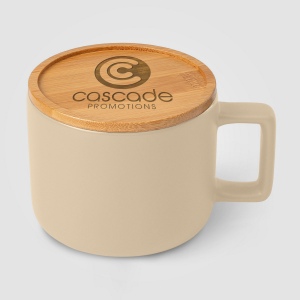 Café Virtuoso - 355 ml Tasse en céramique avec couvercle en bambou (+Sérigraphie) 11