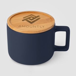 Café Virtuoso - 355 ml Tasse en céramique avec couvercle en bambou (+Sérigraphie) 14
