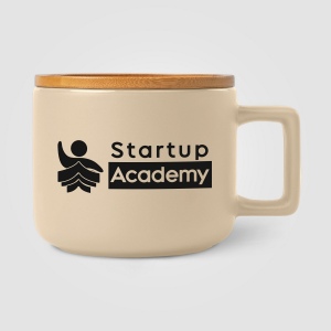 Café Virtuoso - 355 ml Tasse en céramique avec couvercle en bambou (+Sérigraphie) 3