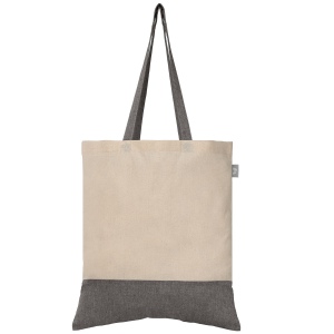 Quebec - Sac fourre-tout en coton recyclé bicolore 140 gsm (+Sérigraphie) 6
