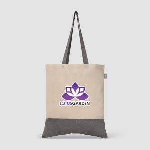 Quebec - Sac fourre-tout en coton recyclé bicolore 140 gsm (+Sérigraphie) 7