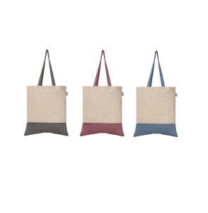 Quebec - Sac fourre-tout en coton recyclé bicolore 140 gsm (+Sérigraphie) 13