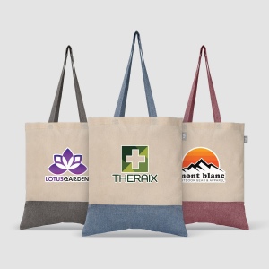 Quebec - Sac fourre-tout en coton recyclé bicolore 140 gsm (+Sérigraphie) 14