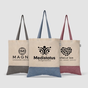Quebec - Sac fourre-tout en coton recyclé bicolore 140 gsm (+Sérigraphie) 5