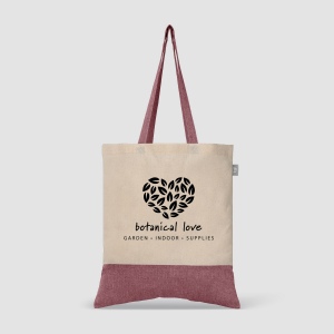 Quebec - Sac fourre-tout en coton recyclé bicolore 140 gsm (+Sérigraphie) 3