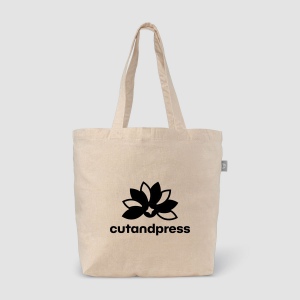 Sac fourre-tout en coton recyclé Budget Shopper 140 gsm (+Sérigraphie)