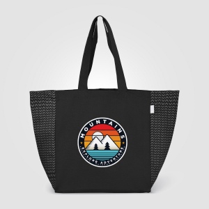 Sac Toronto fourre-tout en coton recyclé à motif chevron - 225 gsm (+Sérigraphie) 7