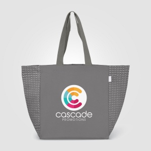 Sac Toronto fourre-tout en coton recyclé à motif chevron - 225 gsm (+Sérigraphie) 8