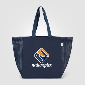 Sac Toronto fourre-tout en coton recyclé à motif chevron - 225 gsm (+Sérigraphie) 4
