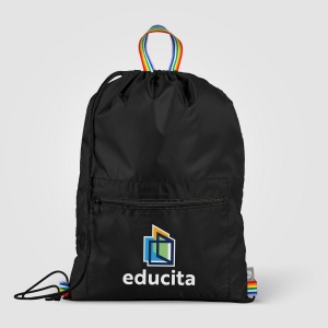 Sac Spectrum à cordon en polyester recyclé - 8 L (+Sérigraphie) 4