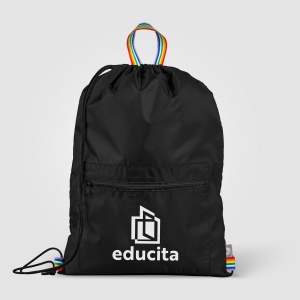 Sac Spectrum à cordon en polyester recyclé - 8 L (+Sérigraphie)
