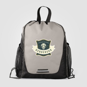 Sac Jotun  à cordon avec poches en polyester recyclé - 10 L (+Sérigraphie) 12