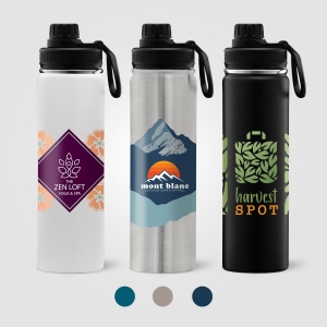 Alaska - 710 ml Bouteille d’eau en acier inoxydable à double paroi (+Sérigraphie) 3