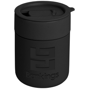 Obsidian - Mug en Céramique et Silicone Mat de 295 ml avec Couvercle (+Laser) 3